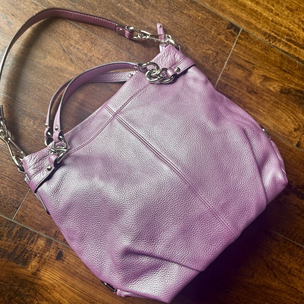 Coach Brooke Purple Convertible Hobo Shoulder Bag - Picture 5 of 10
